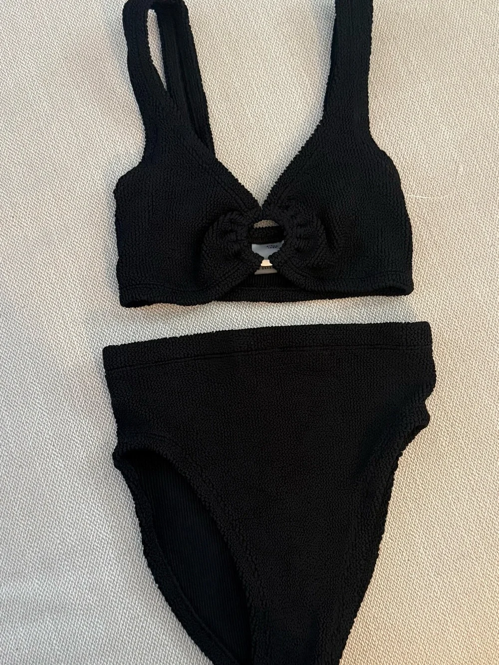 Hunza G black naidine bikini